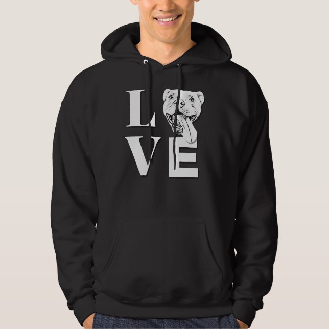 Moletom Love Pit Bulls Designer Pitbull L O V E (Frente)