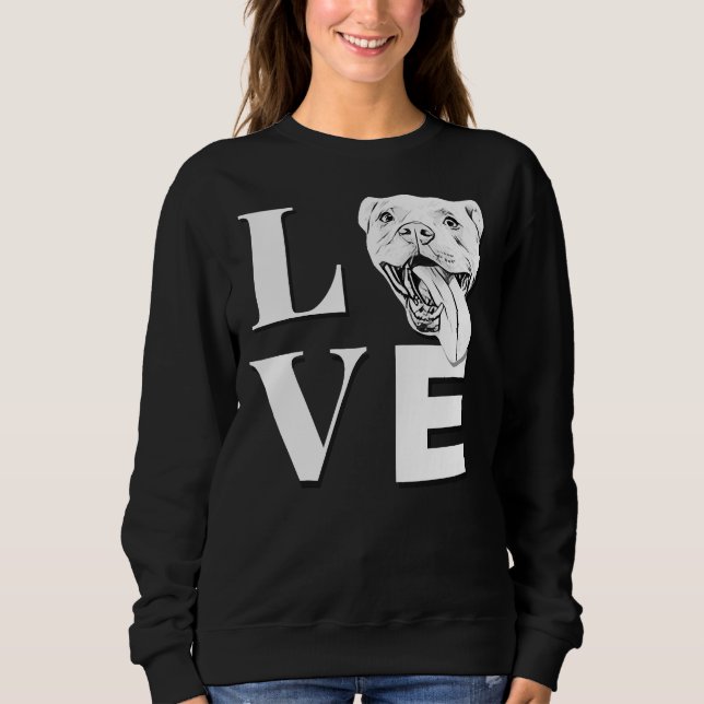 Moletom Love Pit Bulls Designer Pitbull L O V E (Frente)
