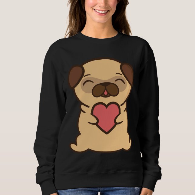 Moletom Love Pug Classic T-Shirt 573 (Frente)
