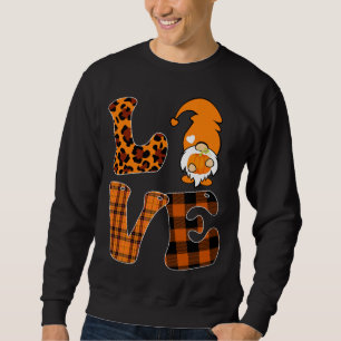Moletom LOVE Pumpkin Gnomo Queda Autumn Lepard Xadrez Chec