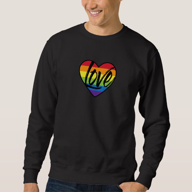 Moletom Love Rainbow Heart (Frente)