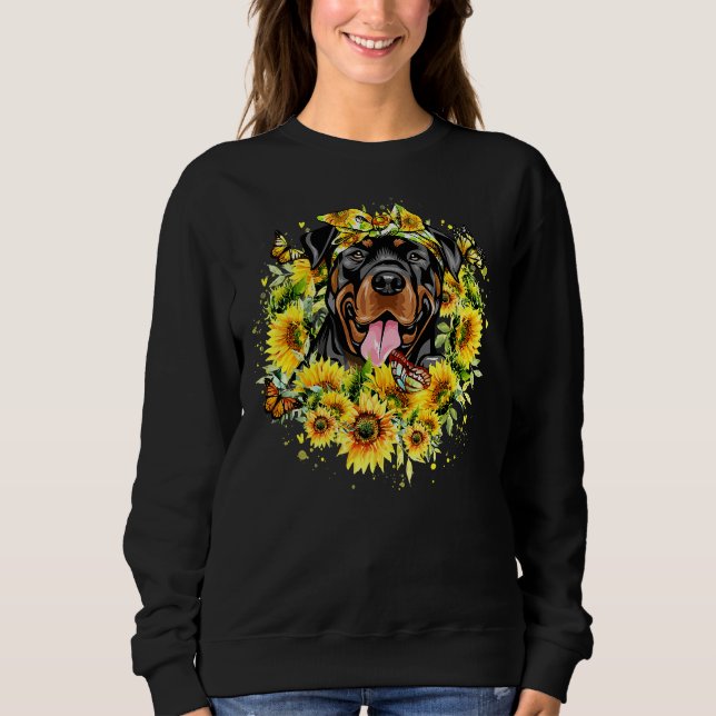 Moletom Love Rottweiler Sunflower (Frente)