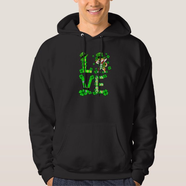Moletom Love Shamrock Funny Rua Patrick S Day Shiba Inu (Frente)