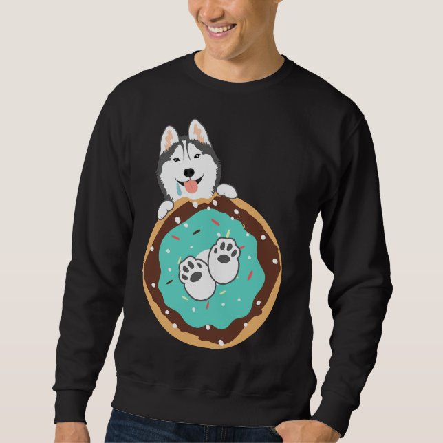 Moletom Love Siberian Husky Dog And Rosquinha (Frente)