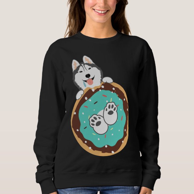 Moletom Love Siberian Husky Dog And Rosquinha (Frente)