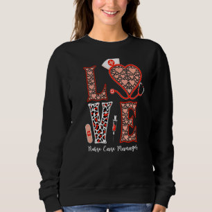Moletom Love Stethoscope Heart Leopard Nurse Case Manger F