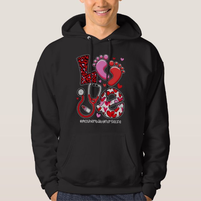 Moletom LOVE Stethoscope Mother s Day Baby Nurse Life Momm (Frente)