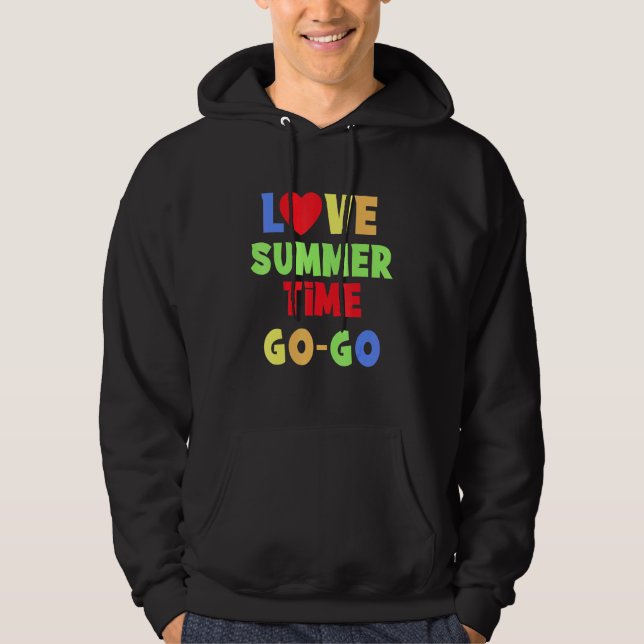 Moletom Love Summer Time Go - Go Graphic Design de texto (Frente)