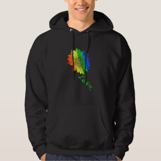 Moletom Love Sunflower Floral Lgbtq Rainbow Flag Orgulho g