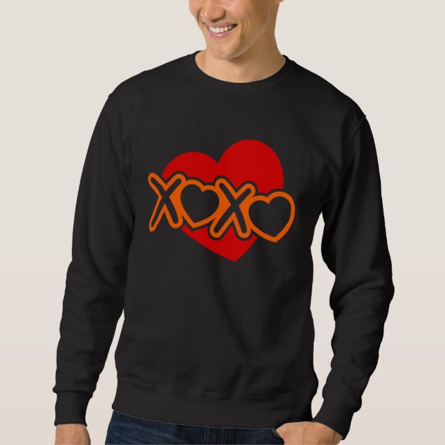 Moletom Love Valentine s Day Couple Relationship Heart  In (Frente)