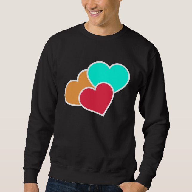 Moletom Love Valentine s Day Couple Relationship Heart In  (Frente)