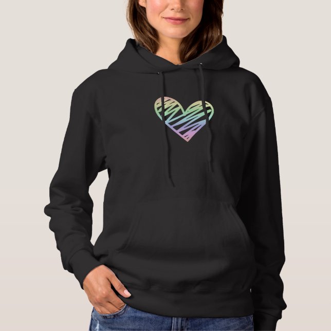 Moletom Love Valentine's Day Pastel Rainbow  1 (Frente)