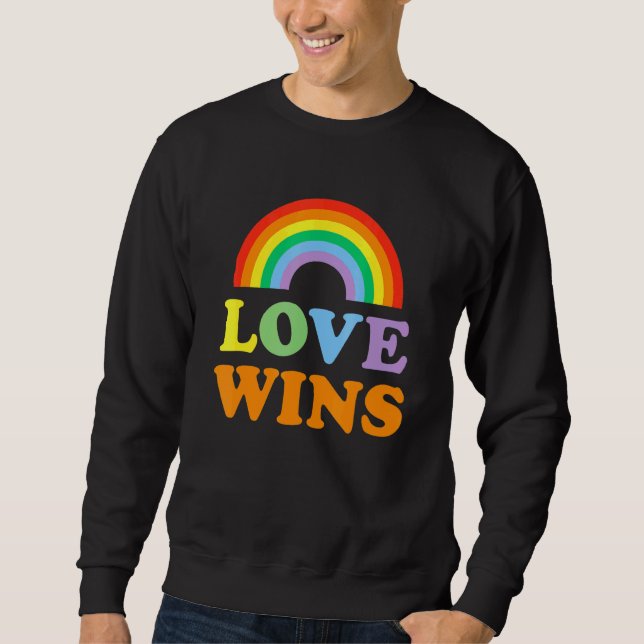 Moletom Love Win Orgulho gay Rainbow Lgtb (Frente)