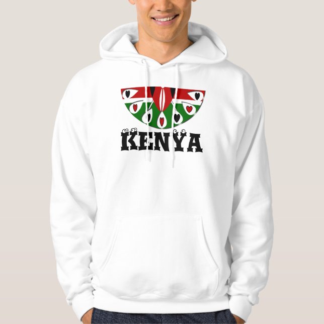 Moletom Lovely Hearts Kenya: Flag Art Motif (Frente)