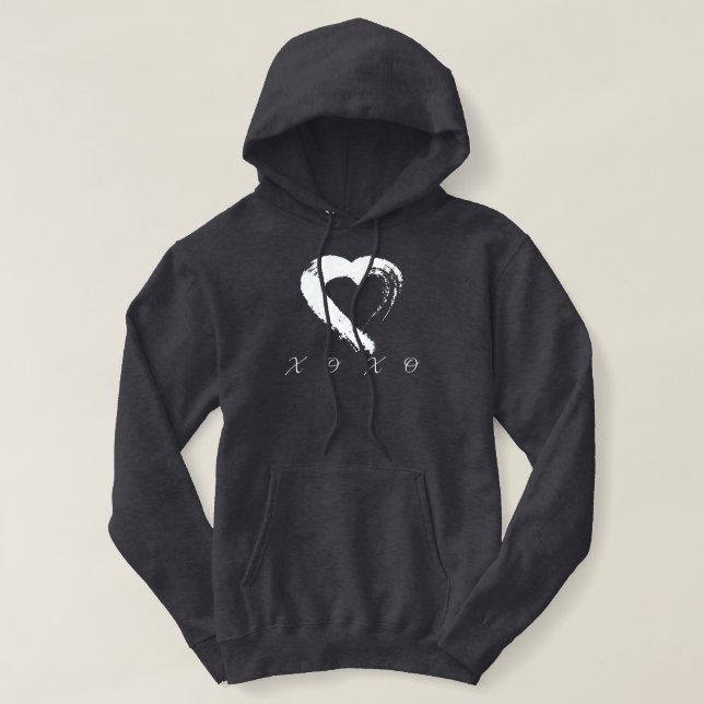 Moletom Lua Coração XOXO Hoodie (Frente do Design)