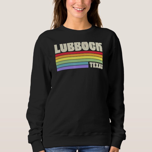 Moletom Lubbock Texas Pride Rainbow Flag Orgulho gay Merch (Frente)