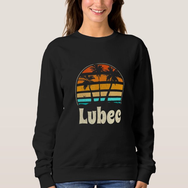 Moletom Lubec Maine Beach Me Beach Bum Us Cities Summer (Frente)