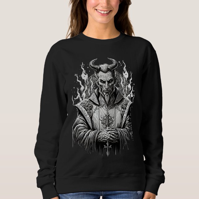 Moletom Lúcifer Satan  Oculto Beelzebub Demônio (Frente)