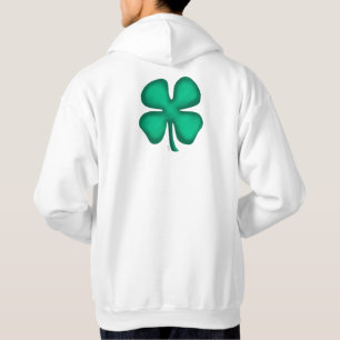Moletom Lucky 4 Leaf Irish Clover White Hodie