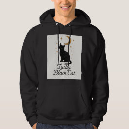 Moletom Lucky Black Cat Hoodie | Mystical Moon Design