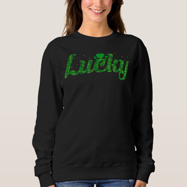 Moletom Lucky Charm Leprechaun Hat Shamrock Rua Funny Patr (Frente)