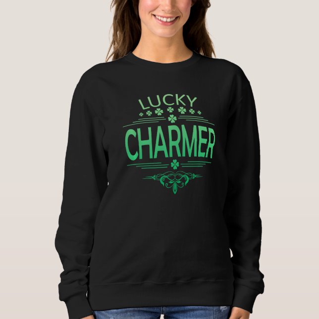 Moletom Lucky Charmer Funny St. Patrick's Day Shirt Boy Ki (Frente)