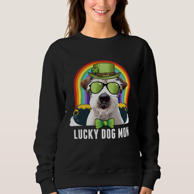 Moletom Lucky Jack Russell Terrier Dog Mom St Patricks Day (Frente)
