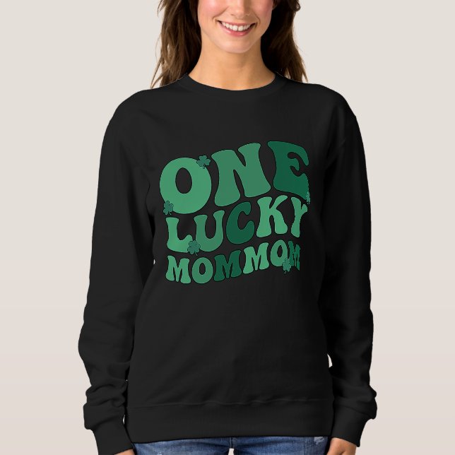 Moletom Lucky Mommom Grandmother St Patrick's Day Mommom G (Frente)