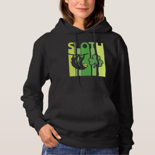 Moletom Lucky Sloth Dia de São Patrício Irish Vintage Retr