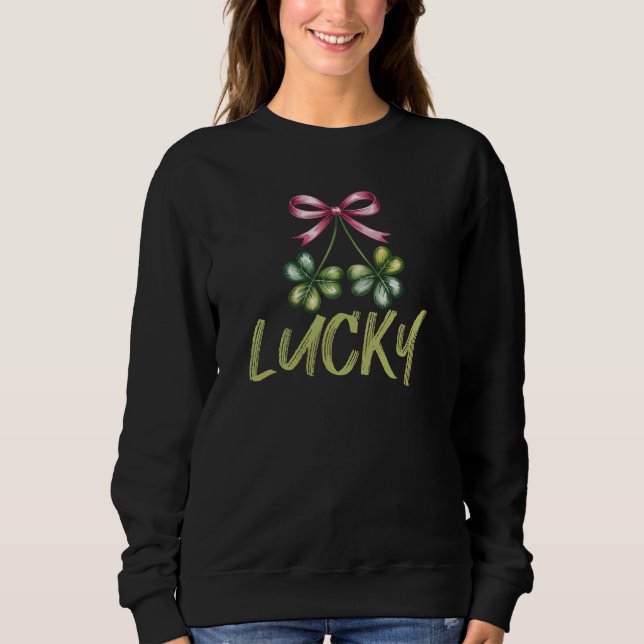 Moletom Lucky St Patrick's Coquette Laço (Frente)