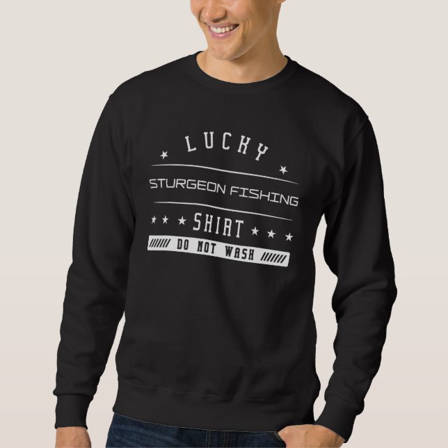 Moletom Lucky Sturgeon Água fresca de pesca Angler Caviar  (Frente)