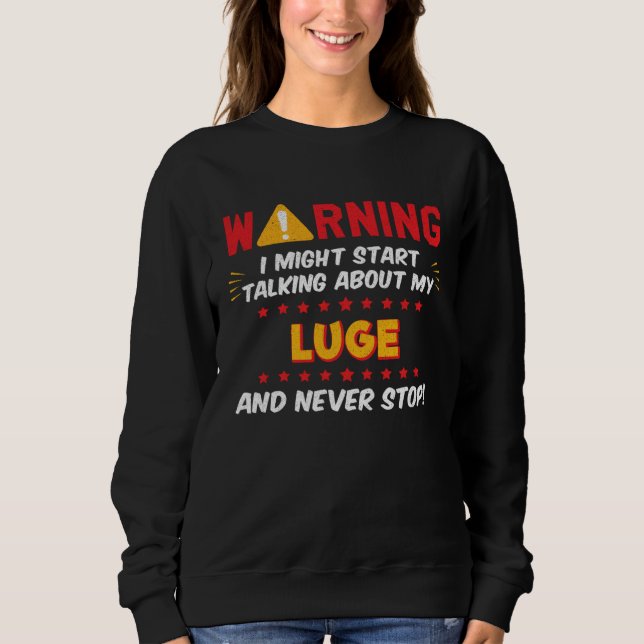 Moletom Luge Winter Sports Joke Graphic (Frente)