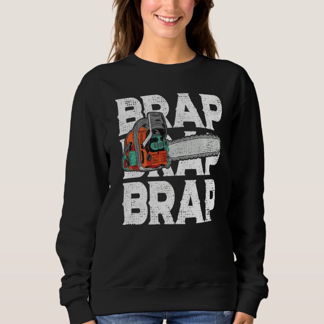 Moletom Lumberjack Chainsaw Sound Brap Forest Funny W (Frente)