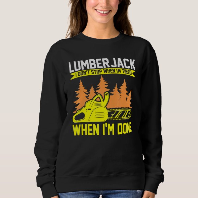 Moletom Lumberjack Eu Não Paro Chainsaw (Frente)