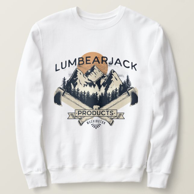 MOLETOM LUMBERJACK M0UNTAIN CREWNECK (Frente do Design)