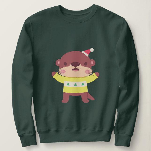 Moletom Lutra de Natal Fofa (Frente do Design)