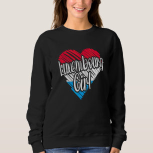 Moletom Luxemburgo Para Menina Coração Luxemburguês Bandei