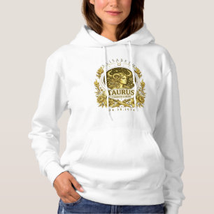 Moletom Luxo Touro Deusa do Zodíaco Dourado – Capuz Femini