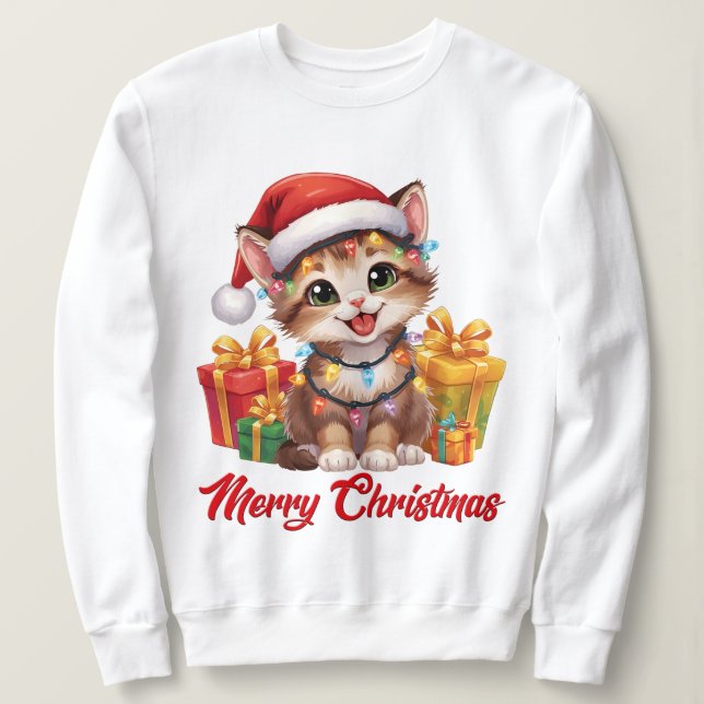 Moletom Luzes de Natal & Bigodes (Frente do Design)