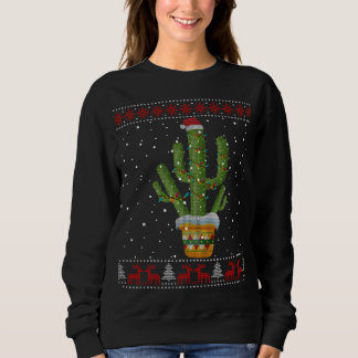 Moletom Luzes de Natal Cactus Sobrevivem Engraçada Xmas Fe