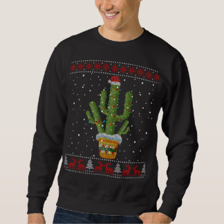 Moletom Luzes de Natal Cactus Sobrevivem Engraçada Xmas Fe