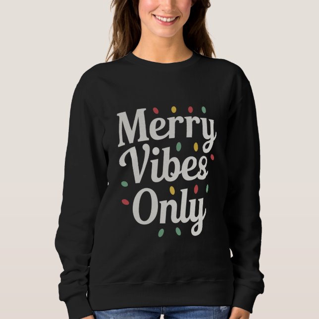 Moletom Luzes de Natal da Família Combinando Apenas Vibraç (Frente)
