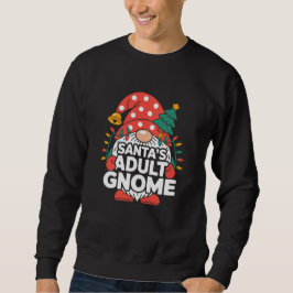 Moletom Luzes de Natal Divertidas do Gnomo Adulto do Papai