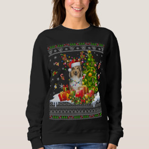 Moletom Luzes de Natal engraçadas Sheltie Dog Engraçado Xm