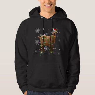 Moletom Luzes de Natal Intocam Lover Engraçado Santa Hat X