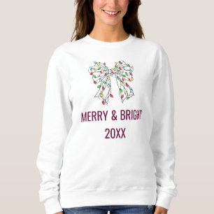 Moletom Luzes de Natal Laço Coquette Burgundy Presente Per