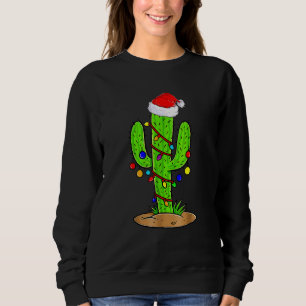 Moletom Luzes de Natal Papais noeis de Cactus
