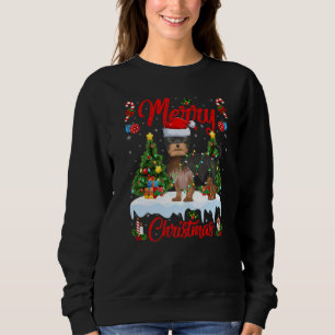 Moletom Luzes Papais noeis de Árvore do Xmas Yorkshire Ter
