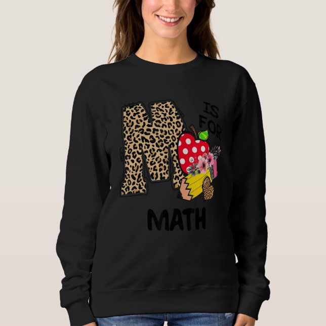Moletom M É Para Professor De Matemática Leopardo Bolinhas (Frente)