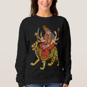 Moletom Maa Durga Sweatshirt   Deusa Hindu Durga Spiritu